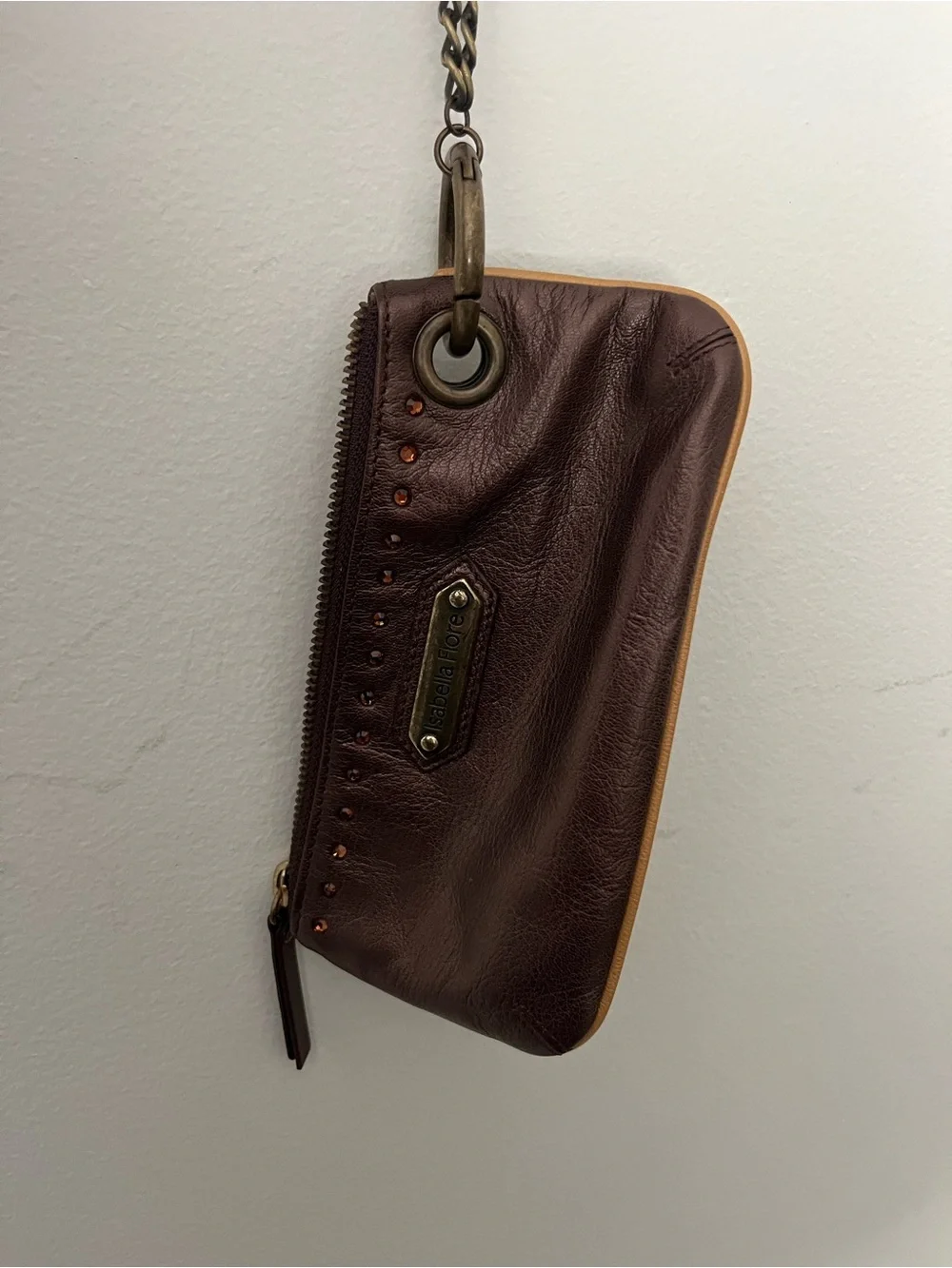 Y2K Isabella Fiore “Thou Shalt Sparkle” Crown Leather Bag & Wristlet